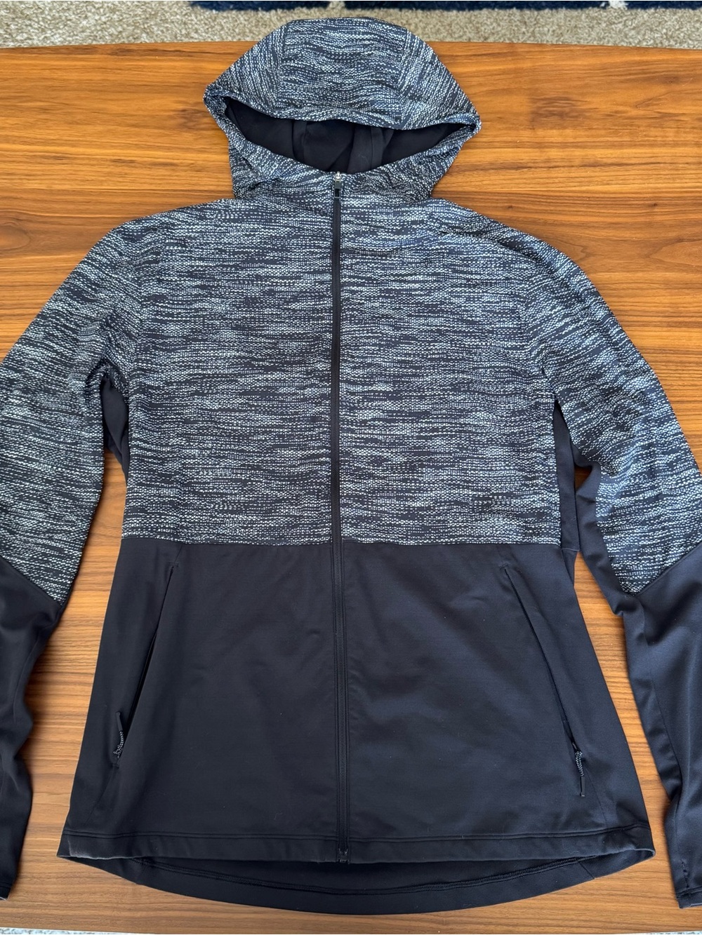 lululemon athletica Men’s Black and Heathered Gray Performance Jacket